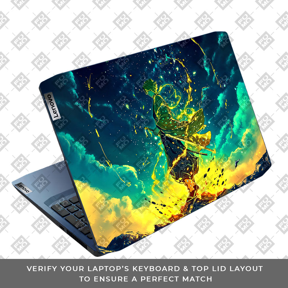 Zenitsu Thunder God Lenovo IdeaPad Gaming 3 15ARH05 and 15IMH05 Laptop Skin
