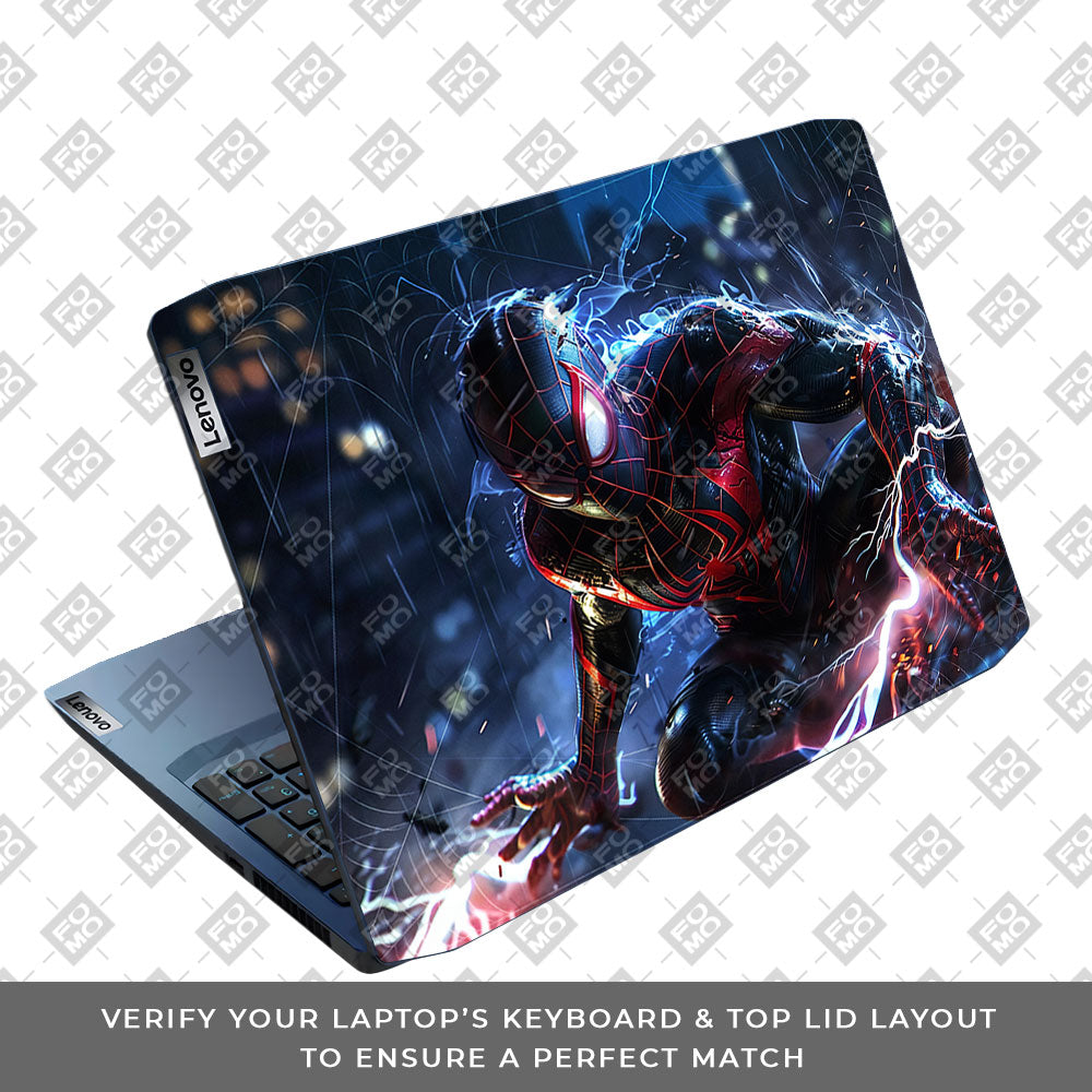 Miles Morales Shockwave Lenovo IdeaPad Gaming 3 15ARH05 and 15IMH05 3D Laptop Skin