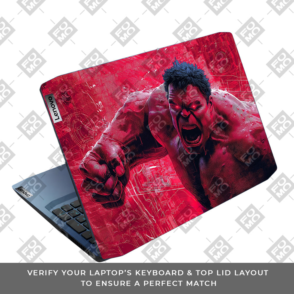 Gamma Rage Red Hulk Lenovo IdeaPad Gaming 3 15ARH05 and 15IMH05 Laptop Skin