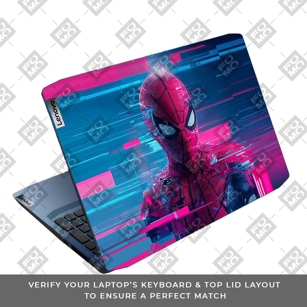 Glitch Spider Neon Web Lenovo IdeaPad Gaming 3 15ARH05 and 15IMH05 Laptop Skin