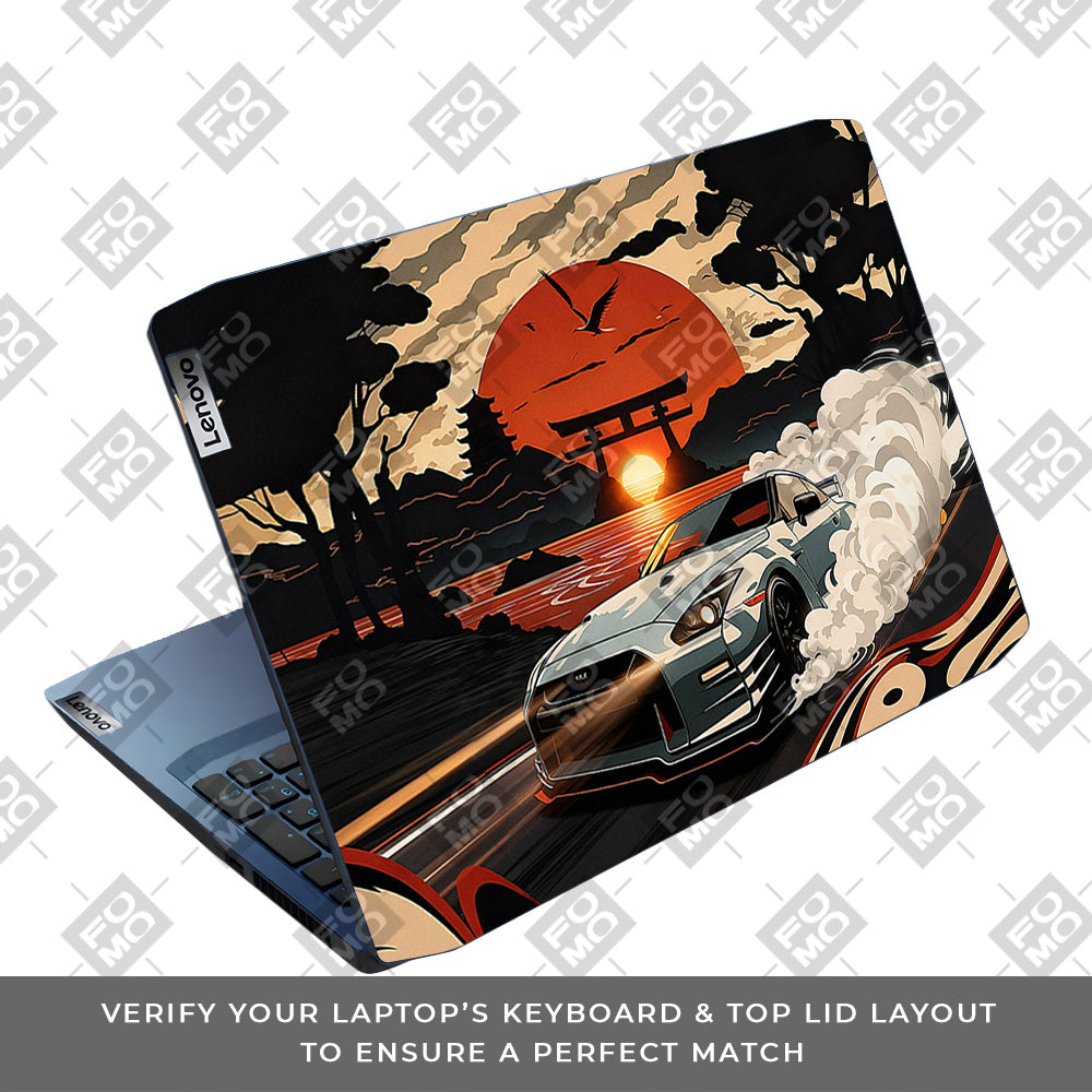 Samurai Rising Sun GTR Lenovo IdeaPad Gaming 3 15ARH05 and 15IMH05 Laptop Skin