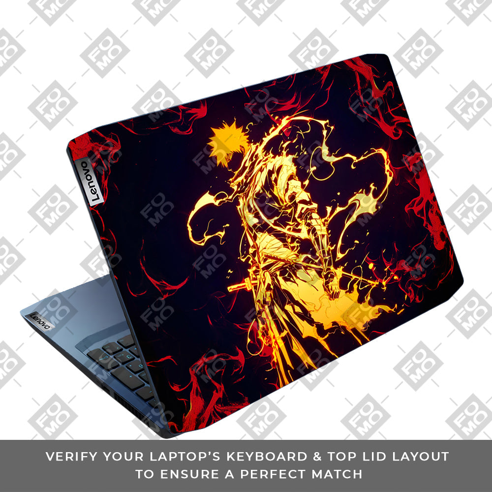 Bleach Ichigo Bankai Form Lenovo IdeaPad Gaming 3 15ARH05 and 15IMH05 Laptop Skin