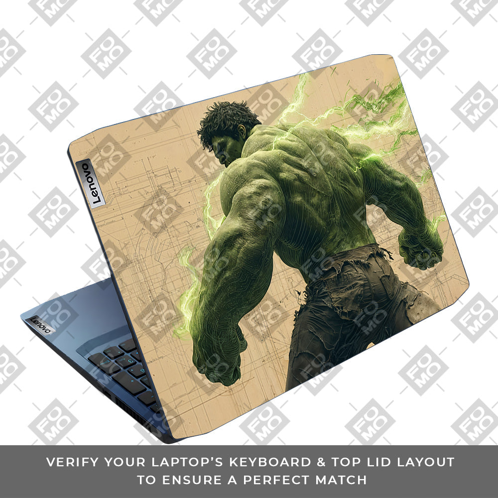 Hulk Unleashed Lenovo IdeaPad Gaming 3 15ARH05 and 15IMH05 Laptop Skin