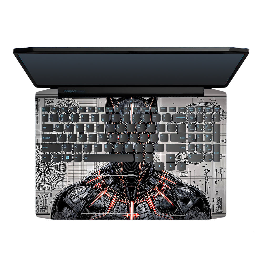 Metal Tech Superhero Lenovo IdeaPad Gaming 3 15ARH05 and 15IMH05 3D Laptop Skin