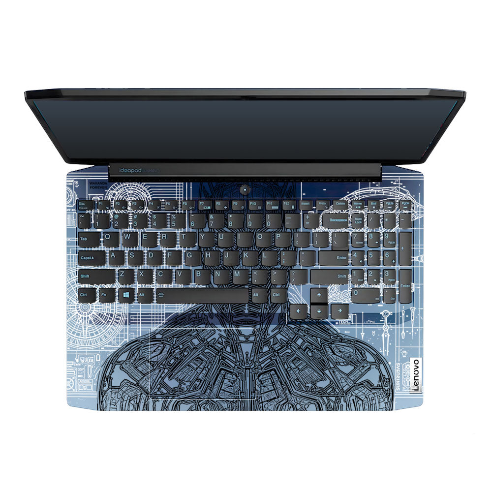 Transparent Black Panther Techshell Lenovo Ideapad Gaming 3 15ARH05 and 15IMH05 Laptop Skin
