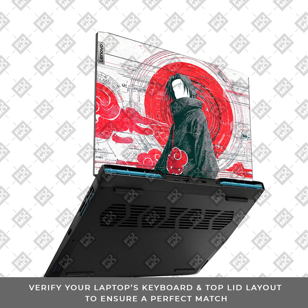 Itachi Uchiha Mark of the Akatsuki Lenovo IdeaPad Gaming 3 15ARH7 and 15IAH7 Laptop Skin