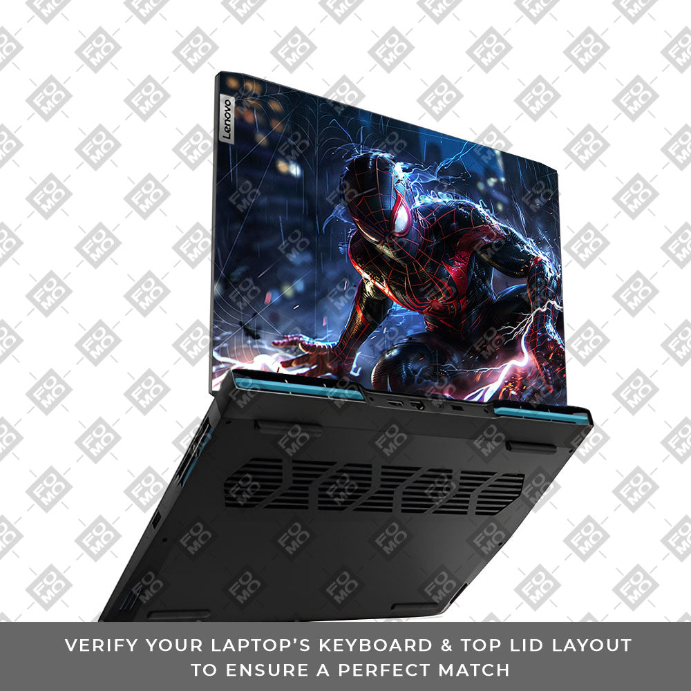 Miles Morales Shockwave Lenovo IdeaPad Gaming 3 15ARH7 and 15IAH7 3D Laptop Skin
