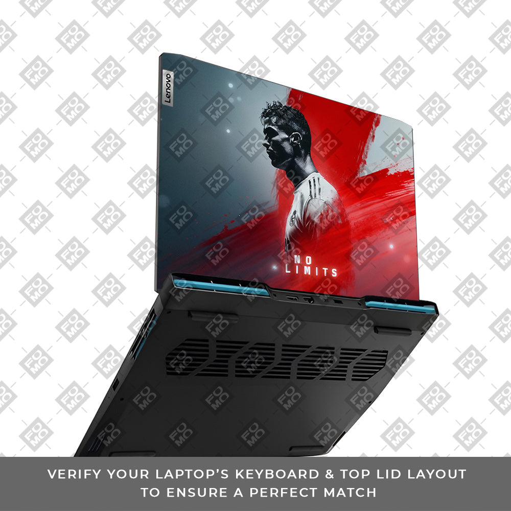 No Limits Ronaldo Spirit Lenovo IdeaPad Gaming 3 15ARH7 and 15IAH7  Laptop Skin