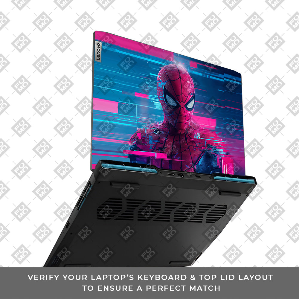 Glitch Spider Neon Web Lenovo IdeaPad Gaming 3 15ARH7 and 15IAH7  Laptop Skin