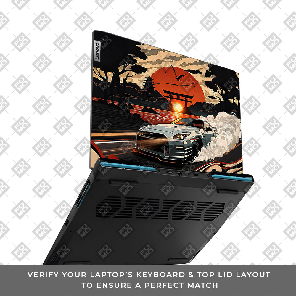 Samurai Rising Sun GTR Lenovo IdeaPad Gaming 3 15ARH7 and 15IAH7  Laptop Skin
