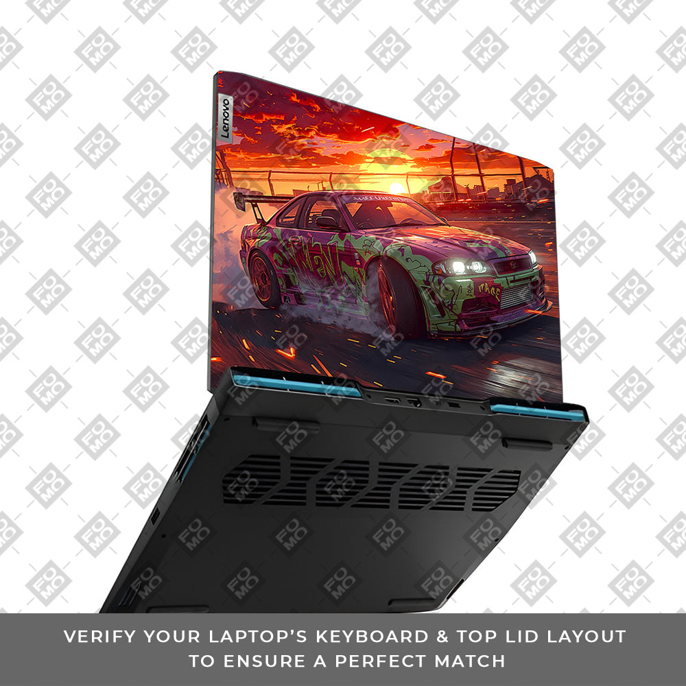 Tokyo Drift Vibes Lenovo IdeaPad Gaming 3 15ARH7 and 15IAH7  Laptop Skin