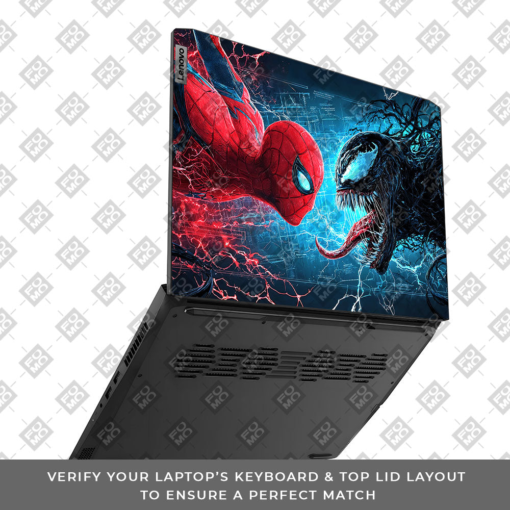 Spiderman vs Venom Showdown Lenovo IdeaPad Gaming 3 15ACH6 and 15IHU6 Laptop Skin