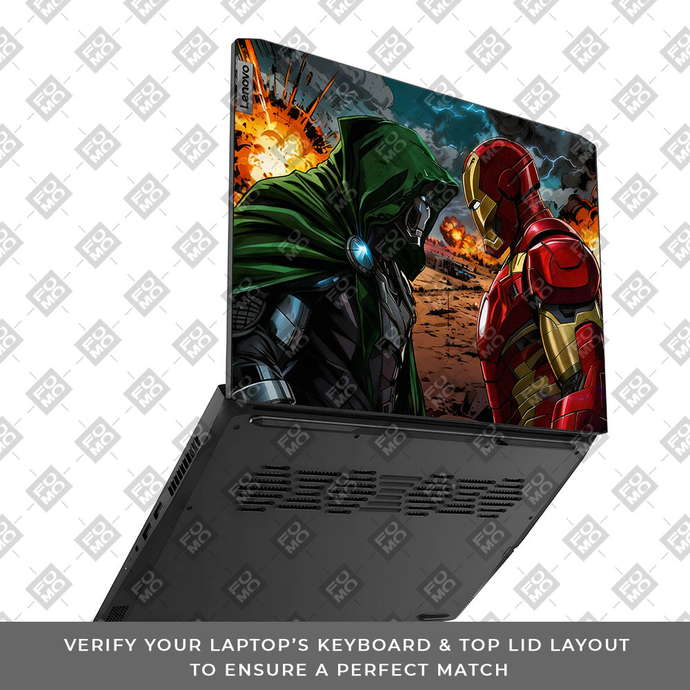 Iron Man vs Doom Lenovo IdeaPad Gaming 3 15ACH6 and 15IHU6 3D Laptop Skin