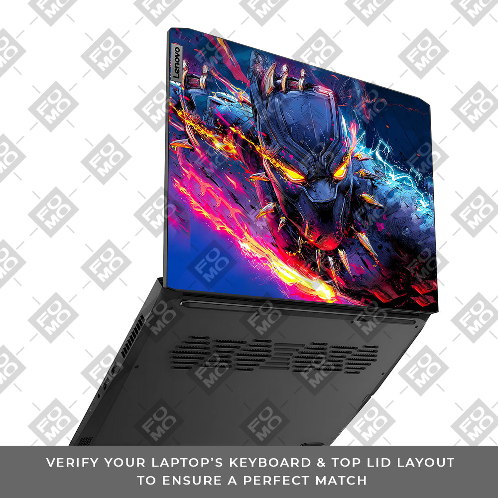 Vibranium Fury Wakandan Charge Lenovo IdeaPad Gaming 3 15ACH6 and 15IHU6 Laptop Skin