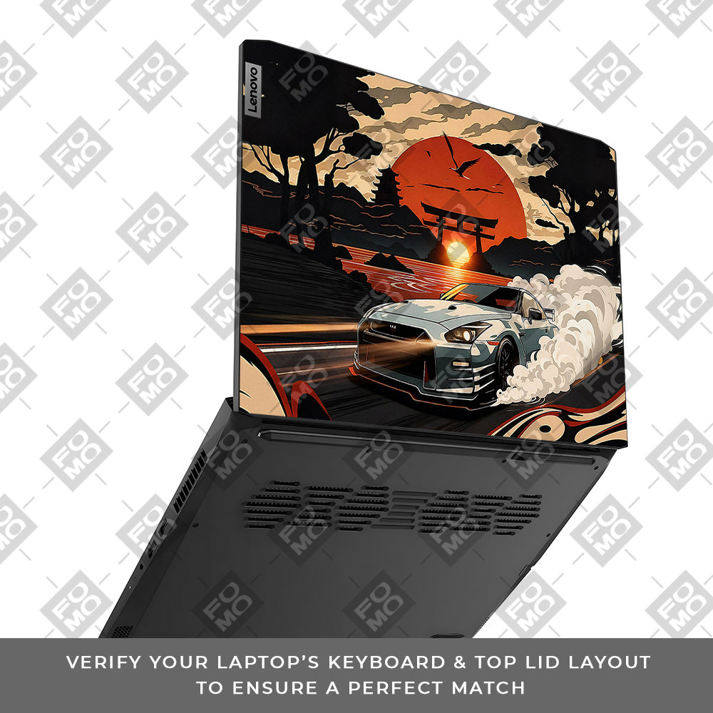 Samurai Rising Sun GTR Lenovo IdeaPad Gaming 3 15ACH6 and 15IHU6 Laptop Skin