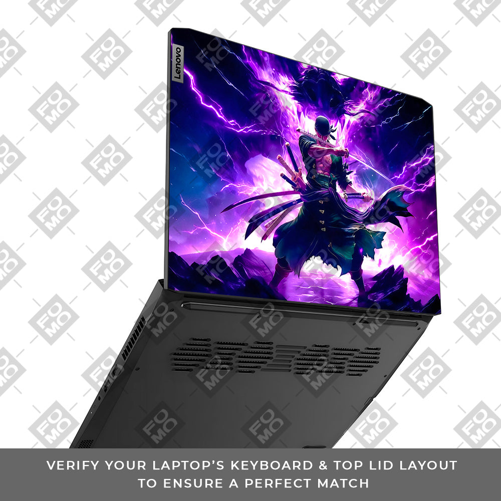 Roronoa Zoro Hell Mode Lenovo IdeaPad Gaming 3 15ACH6 and 15IHU6 Laptop Skin