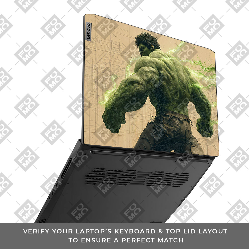 Hulk Unleashed Lenovo IdeaPad Gaming 3 15ACH6 and 15IHU6 Laptop Skin