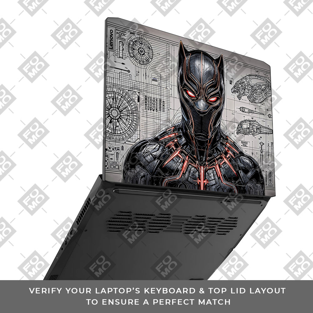 Black Panther Vibranium Tech Lenovo IdeaPad Gaming 3 15ACH6 and 15IHU6 3D Laptop Skin