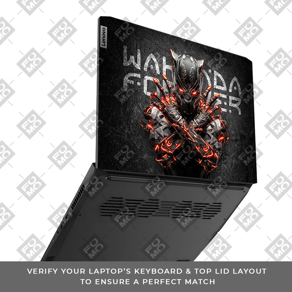 Black Panther Glowing Fury Lenovo IdeaPad Gaming 3 15ACH6 and 15IHU6 Laptop Skin