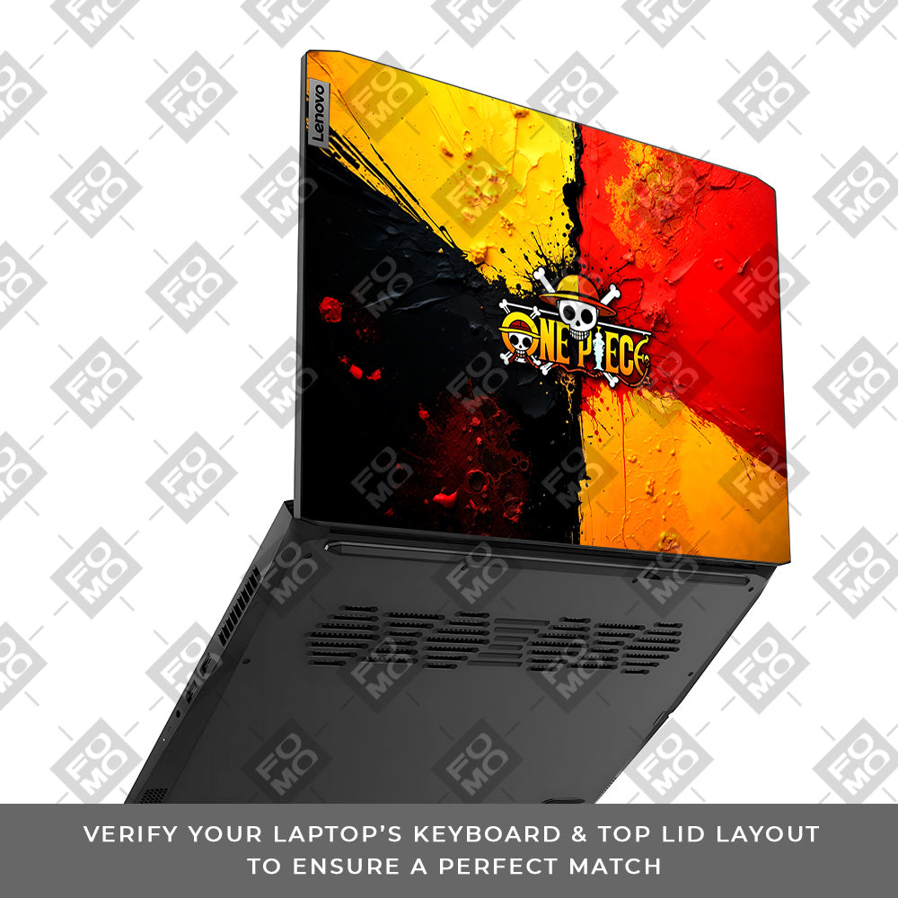 One Piece Paint Splash Lenovo IdeaPad Gaming 3 15ACH6 and 15IHU6 Laptop Skin