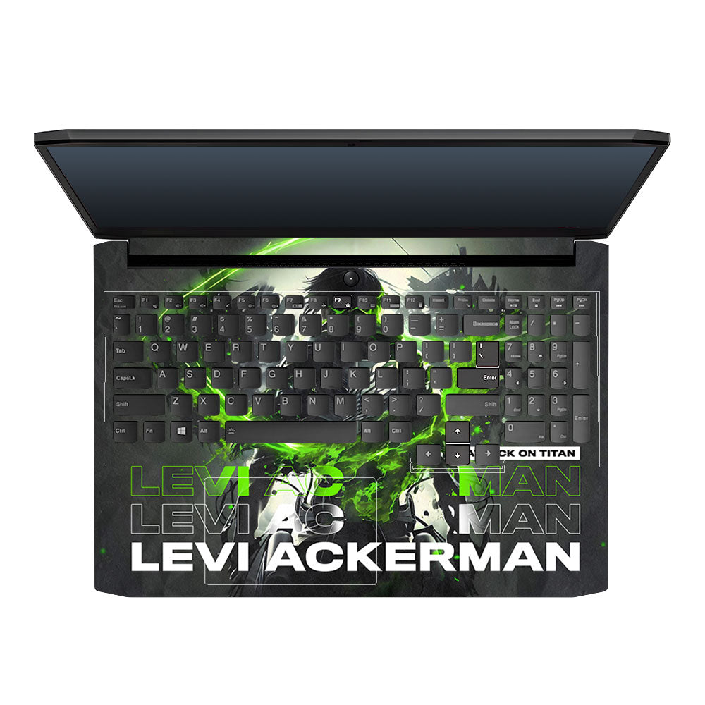 Levi Ackerman Neon Fury Lenovo IdeaPad Gaming 3 15ACH6 and 15IHU6 Laptop Skin