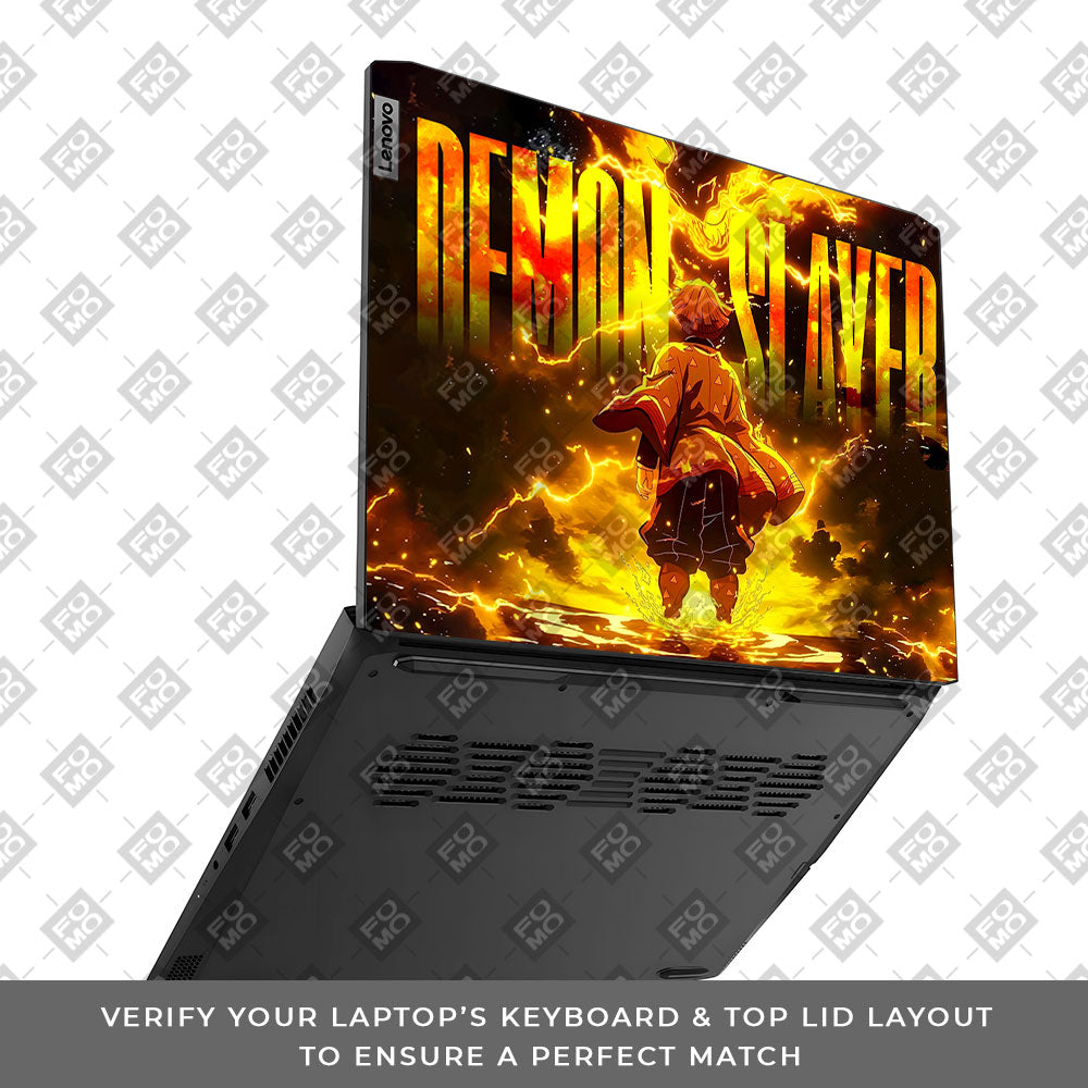 Zenitsu Lightning Strike Lenovo IdeaPad Gaming 3 15ACH6 and 15IHU6 Laptop Skin