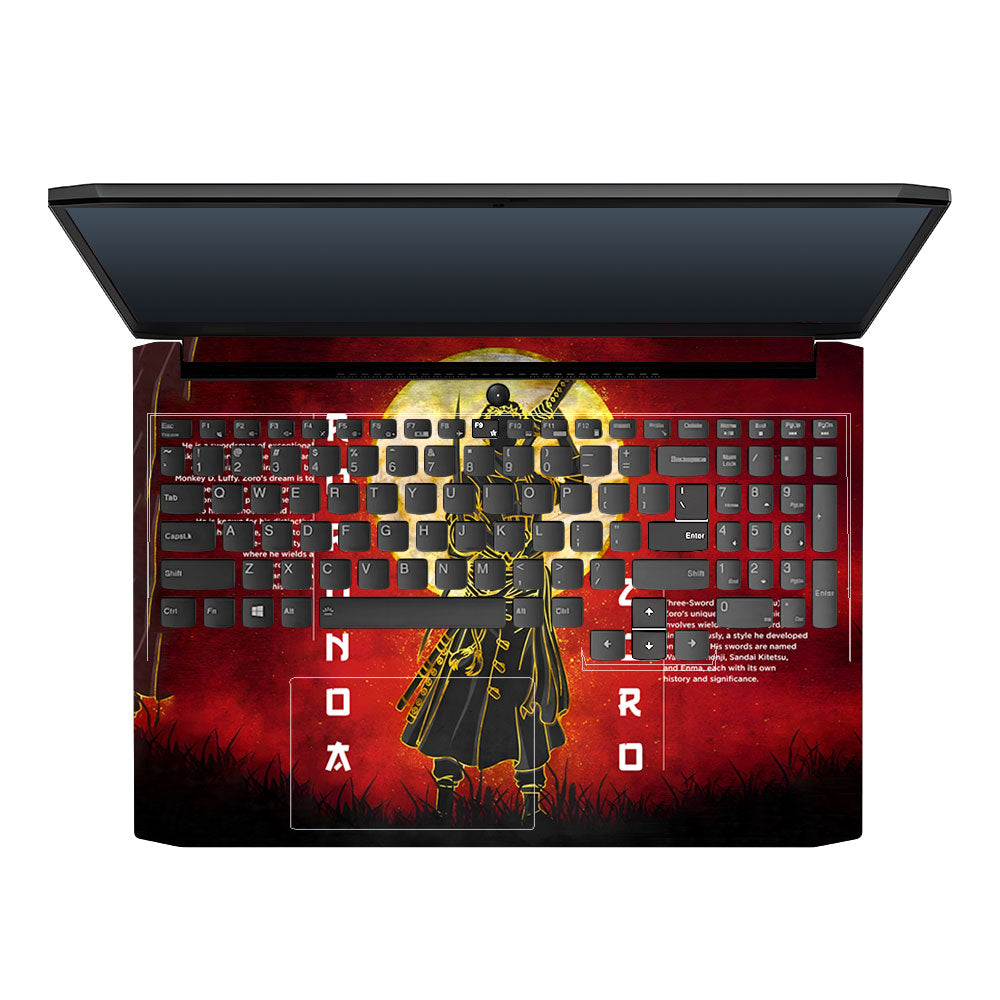Zoro Under Golden Moon Lenovo IdeaPad Gaming 3 15ACH6 and 15IHU6 Laptop Skin