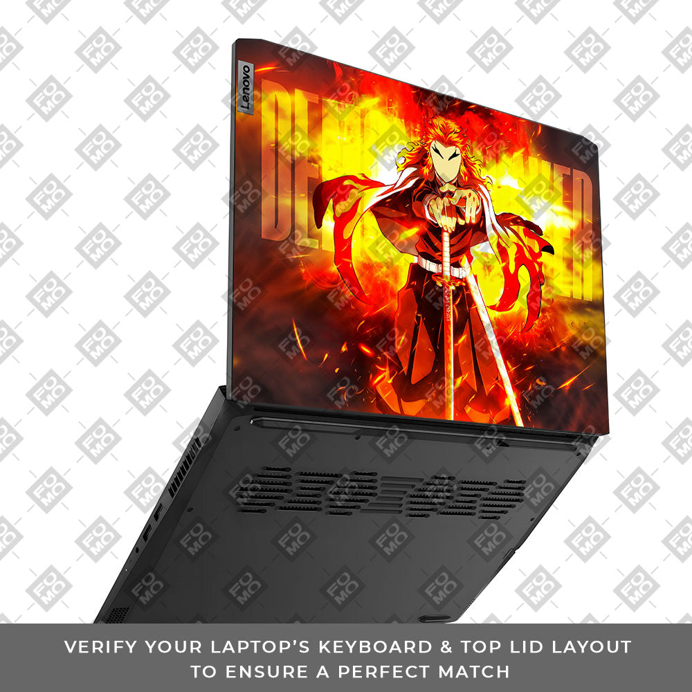 Flame Hashira Rengoku Lenovo IdeaPad Gaming 3 15ACH6 and 15IHU6 Laptop Skin