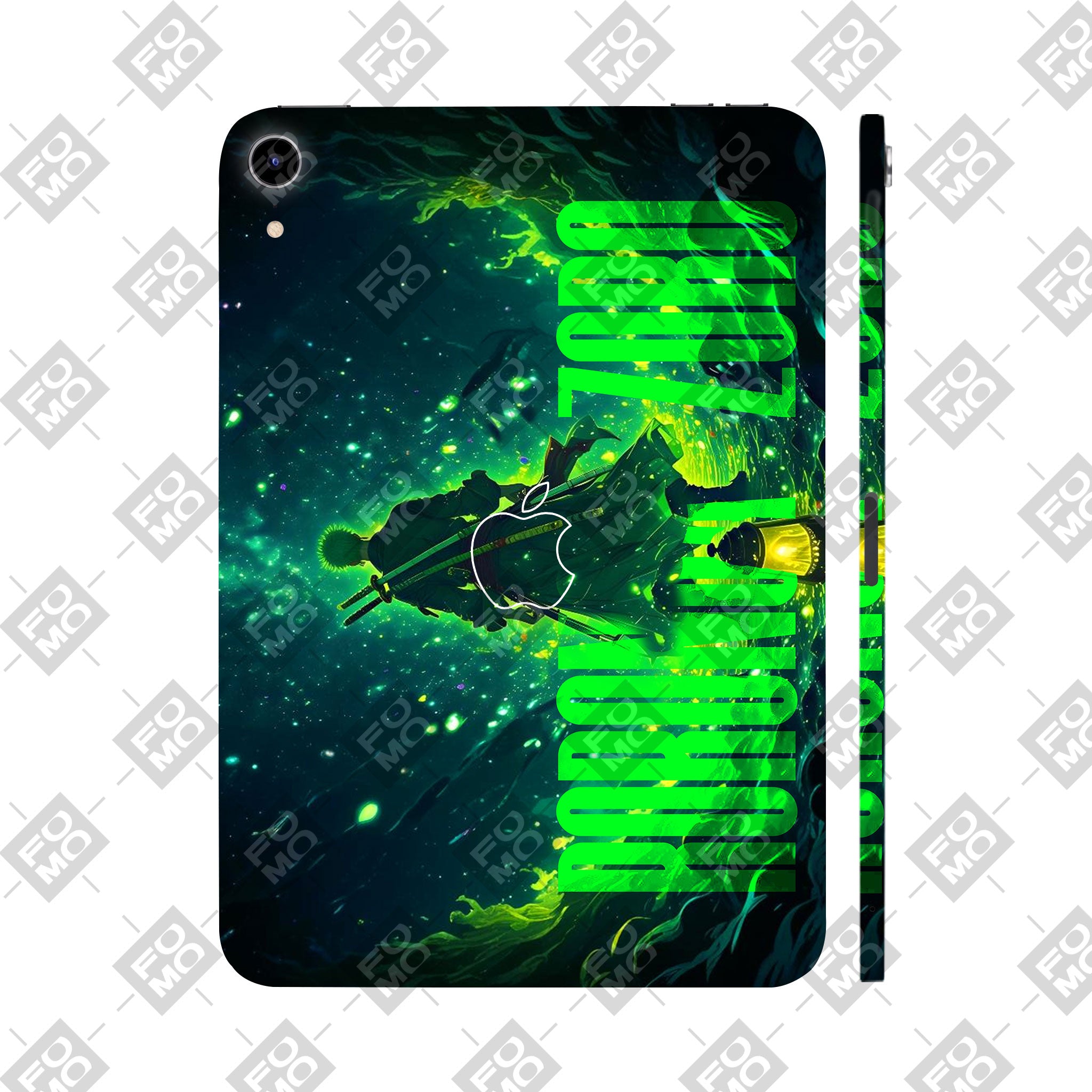 Apple iPad Mini 6th Gen 2021 Roronoa Zoro Green Fury Anime Tablet Skins