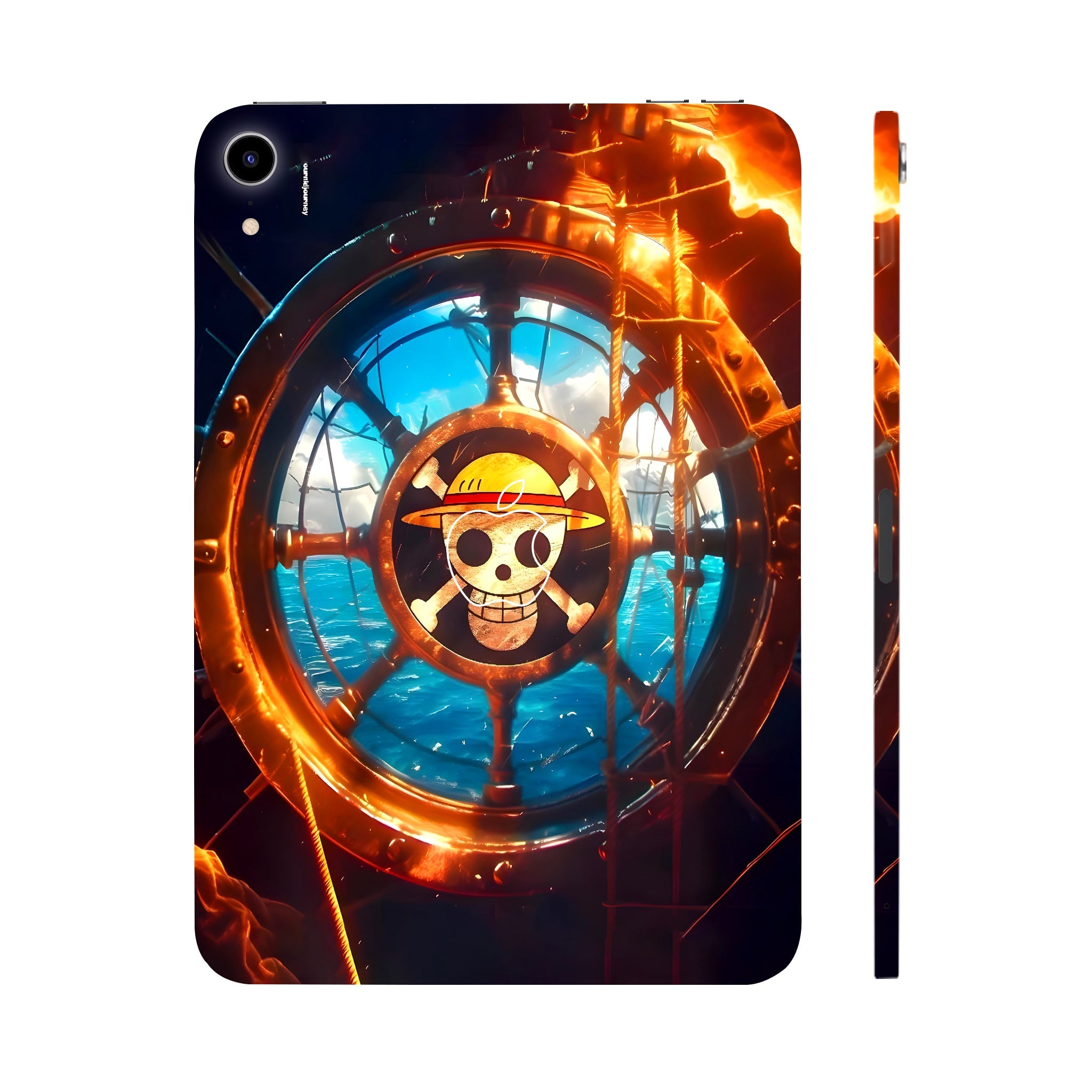 Apple iPad Mini 6th Gen 2021 Straw Hat Ship Wheel Anime Tablet Skins