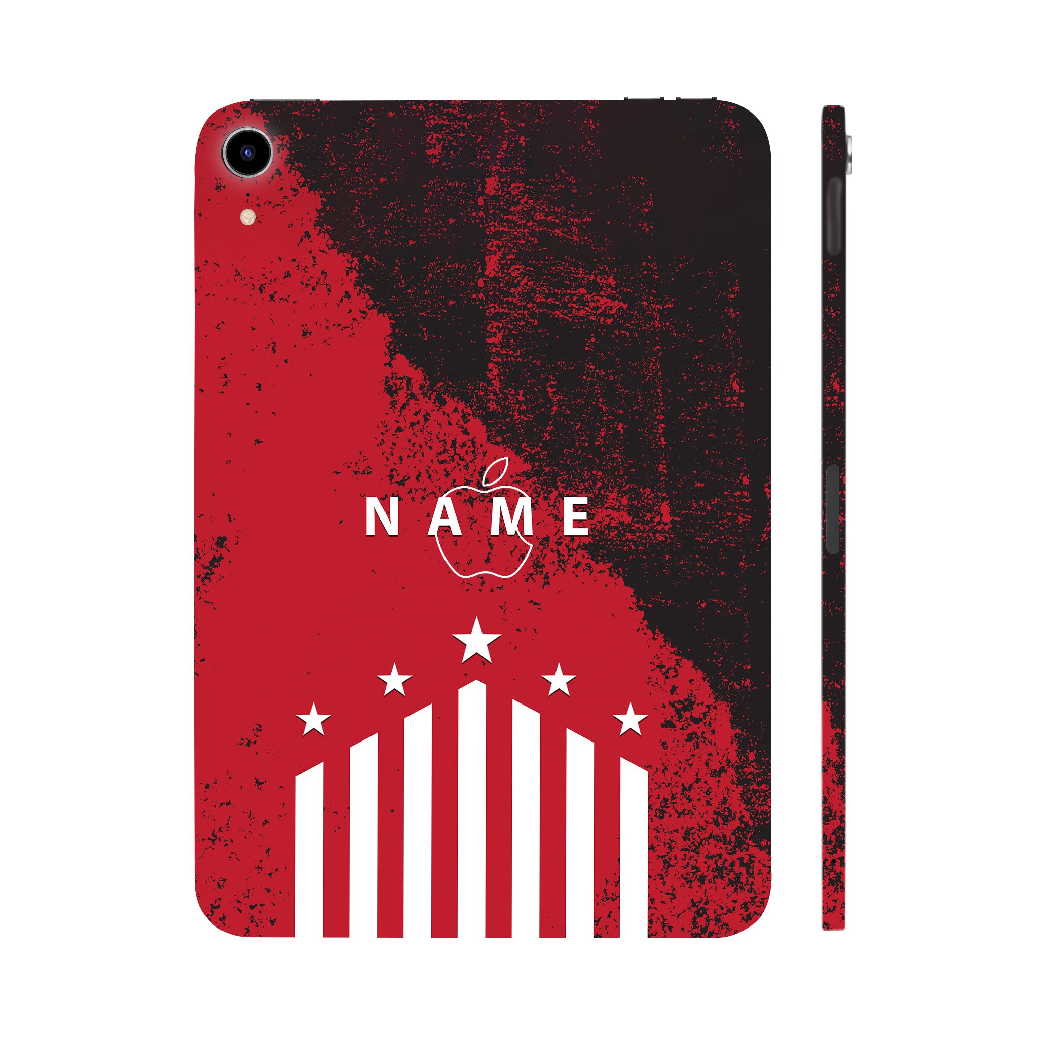 Apple iPad Mini 6th Gen 2021 Captain Red with Name Tablet Skins