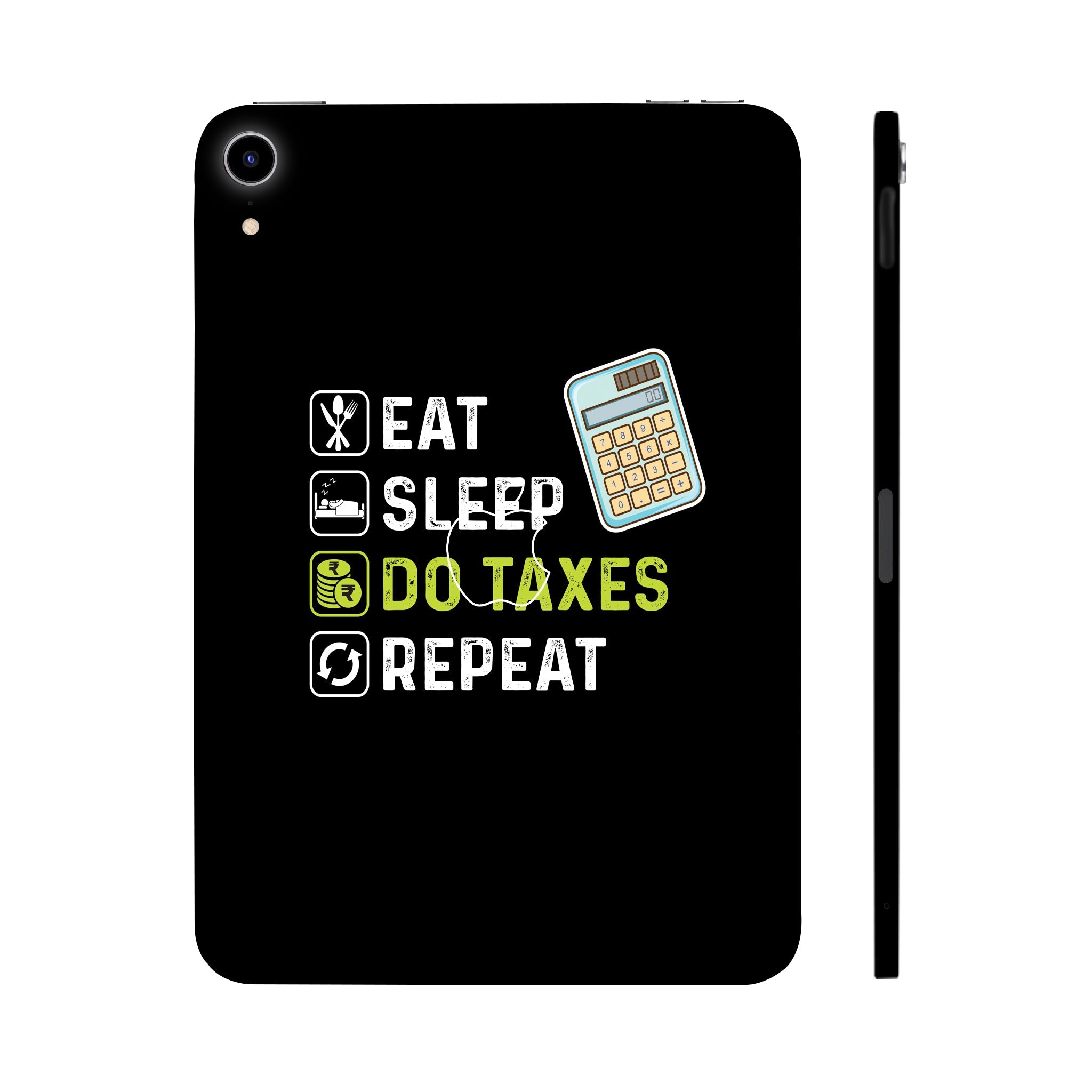 Apple iPad Mini 6th Gen 2021 Eat Sleep Do Taxes Repeat Tablet Skins