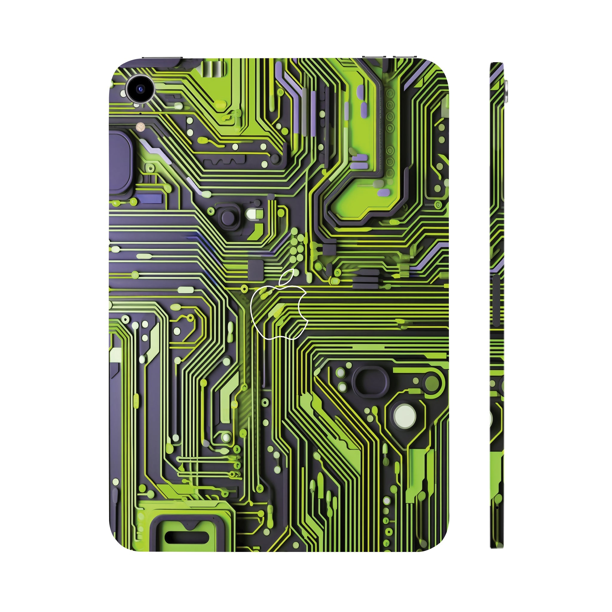 Apple iPad Mini 6th Gen 2021 Lime Green Circuit Design Tablet Skins