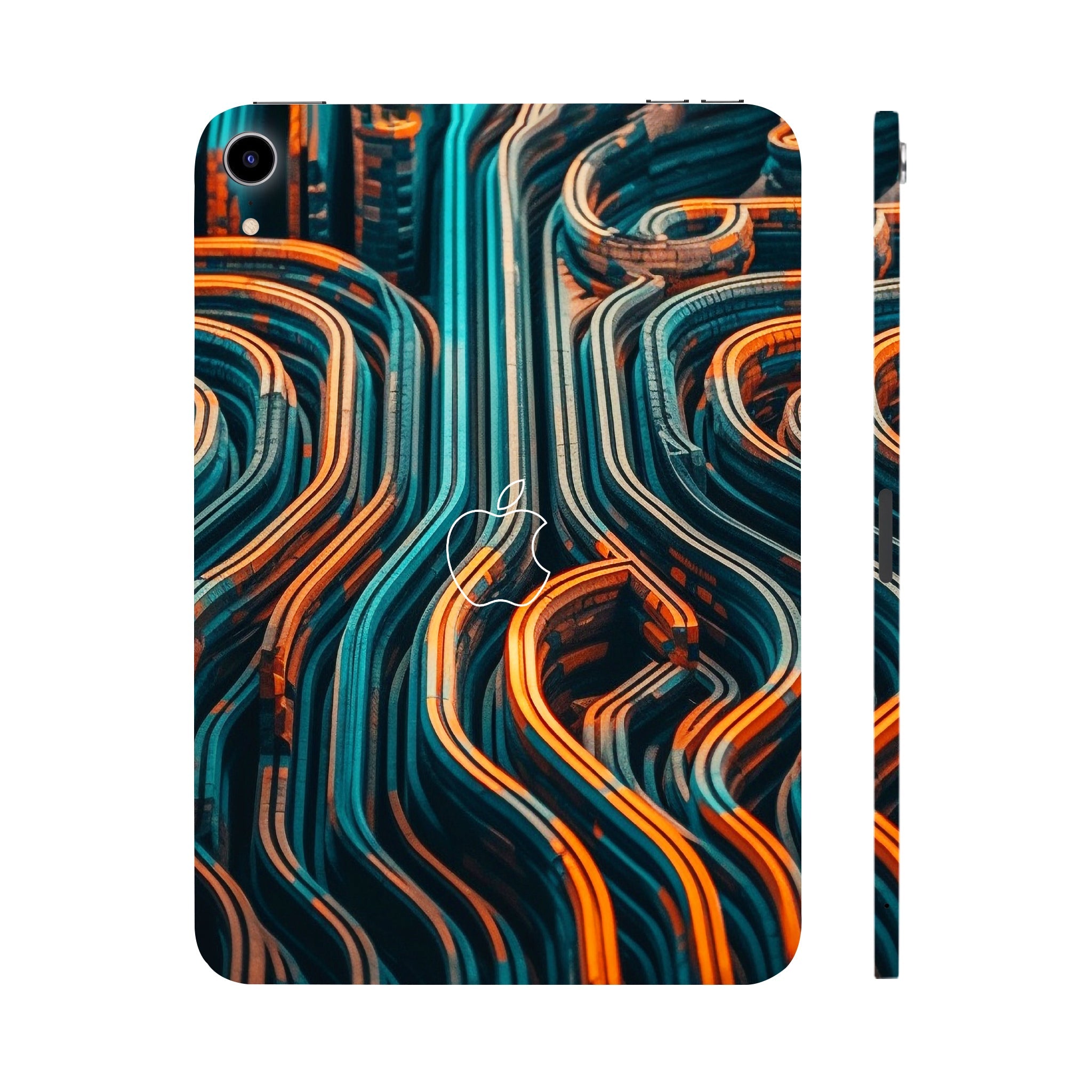 Apple iPad Mini 6th Gen 2021 Glowing Stripes in Modern Set Tablet Skins