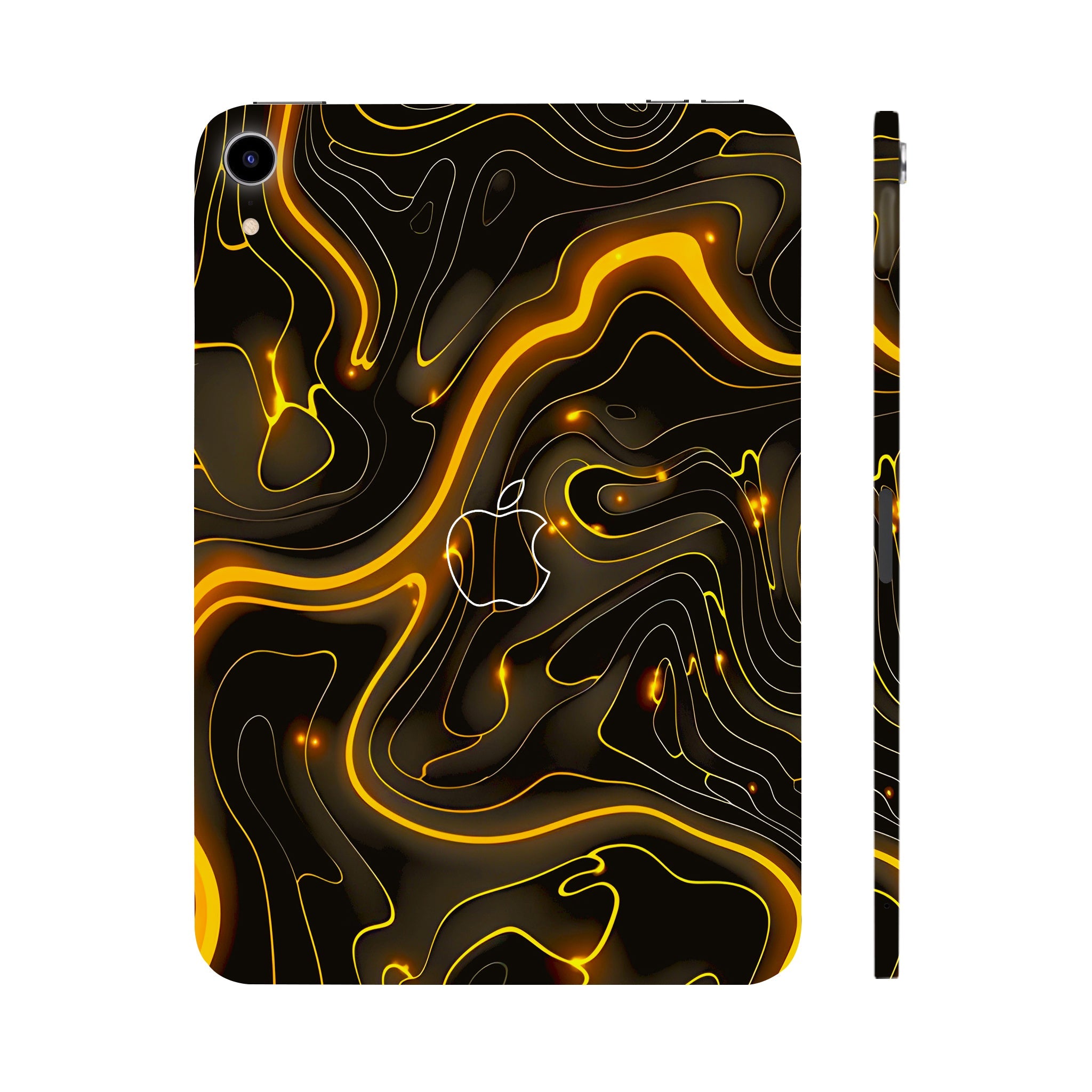 Apple iPad Mini 6th Gen 2021 Golden Lava Waves Tablet Skins
