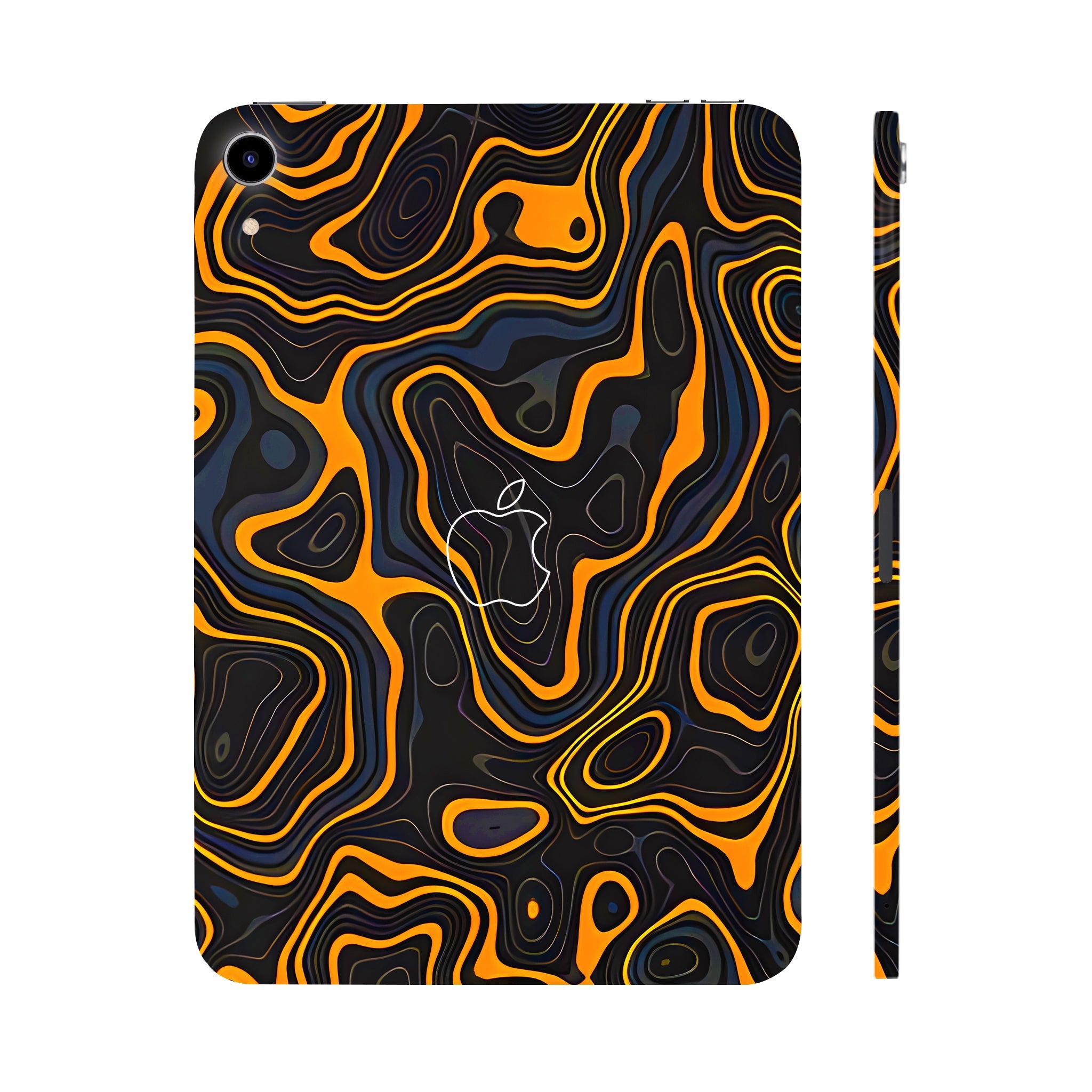 Apple iPad Mini 6th Gen 2021 Amber Topographic Waves Tablet Skins