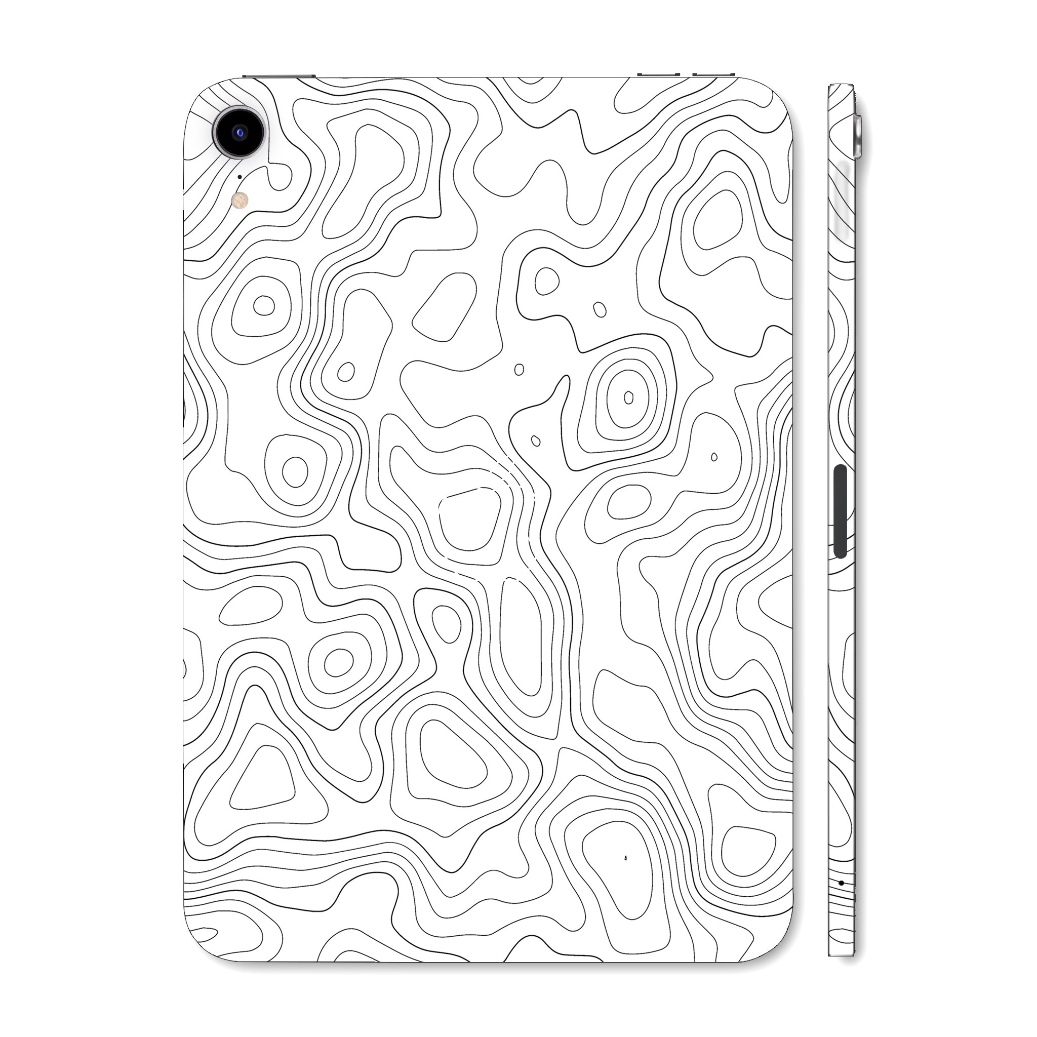 Apple iPad Mini 6th Gen 2021 White Contour Design Tablet Skins