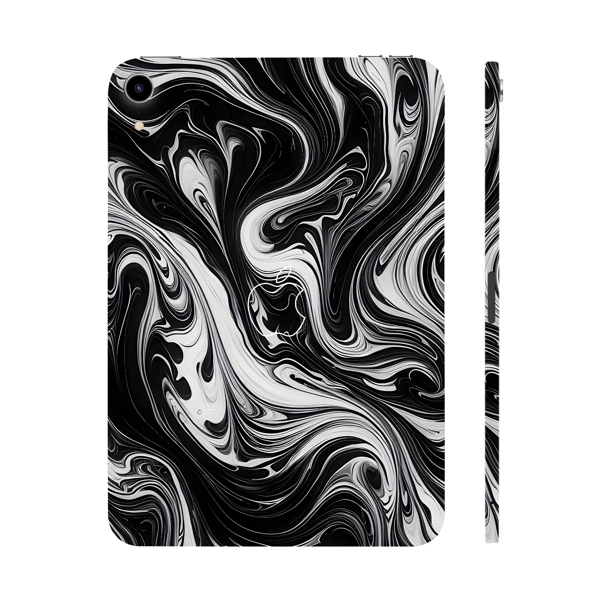 Apple iPad Mini 6th Gen 2021 Black and White Marble Tablet Skins