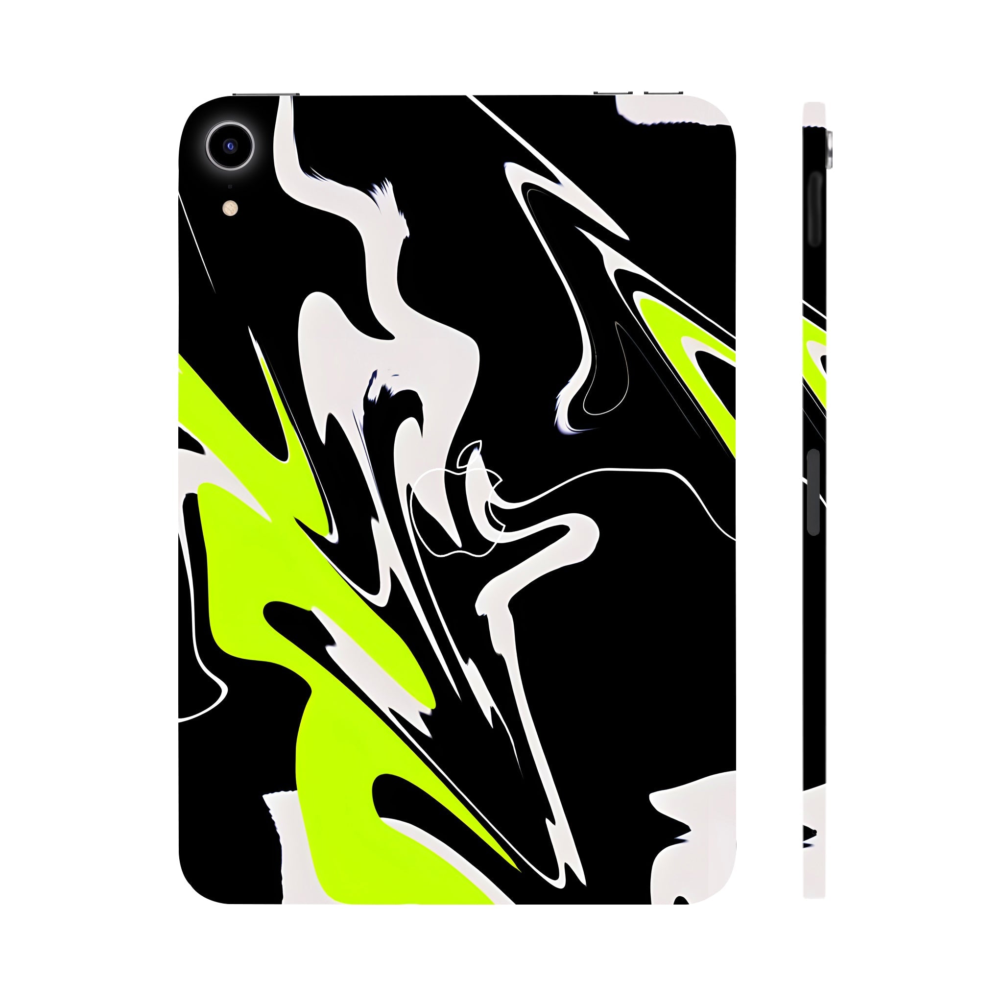 Apple iPad Mini 6th Gen 2021 Neon Green and Black Pattern Tablet Skins