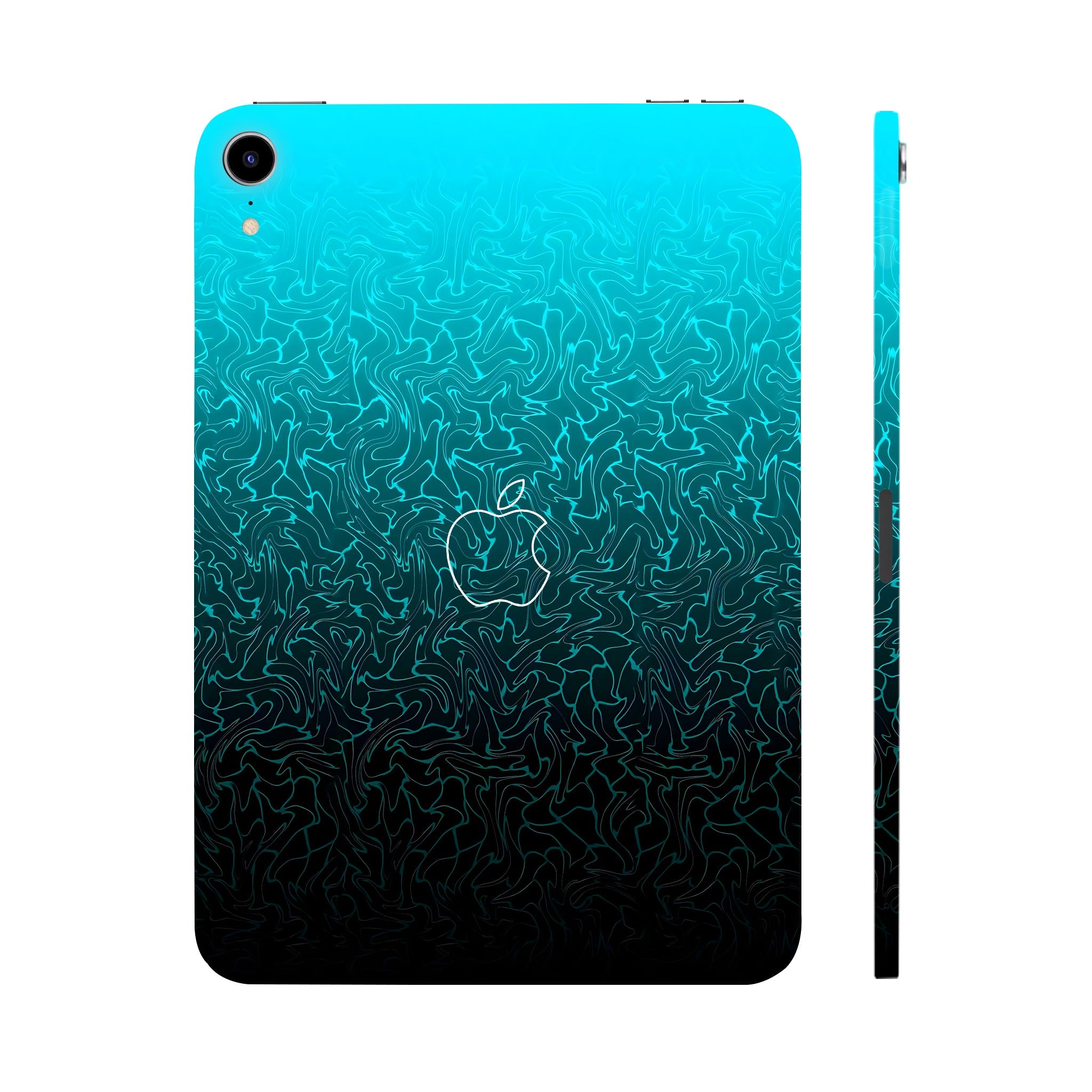 Apple iPad Mini 6th Gen 2021 Cyan Blue to Black Gradient Tablet Skins