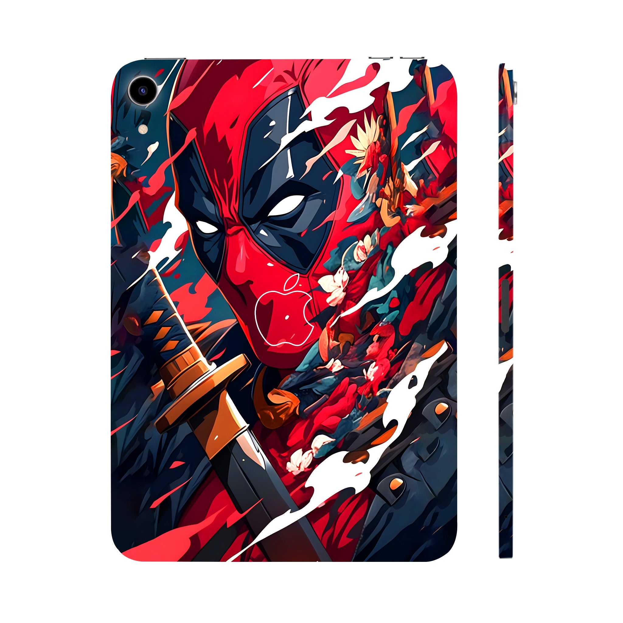 Apple iPad Mini 6th Gen 2021 Deadpool Artful Chaos with Katana Movies Tablet Skins