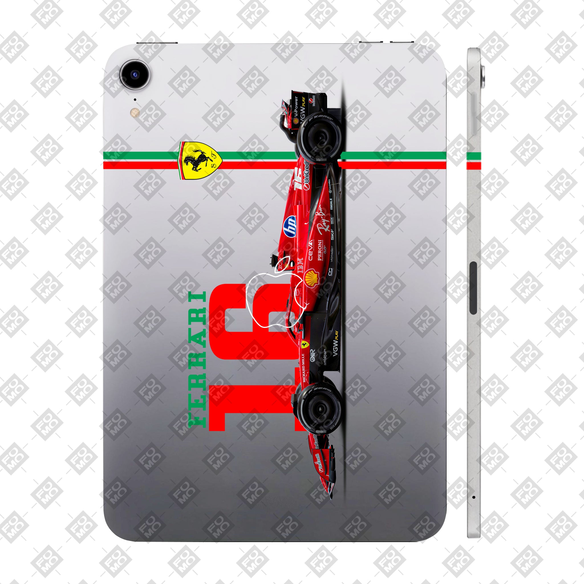 Apple iPad Mini 6th Gen 2021 Transparent Ferrari Flame Tablet Skin