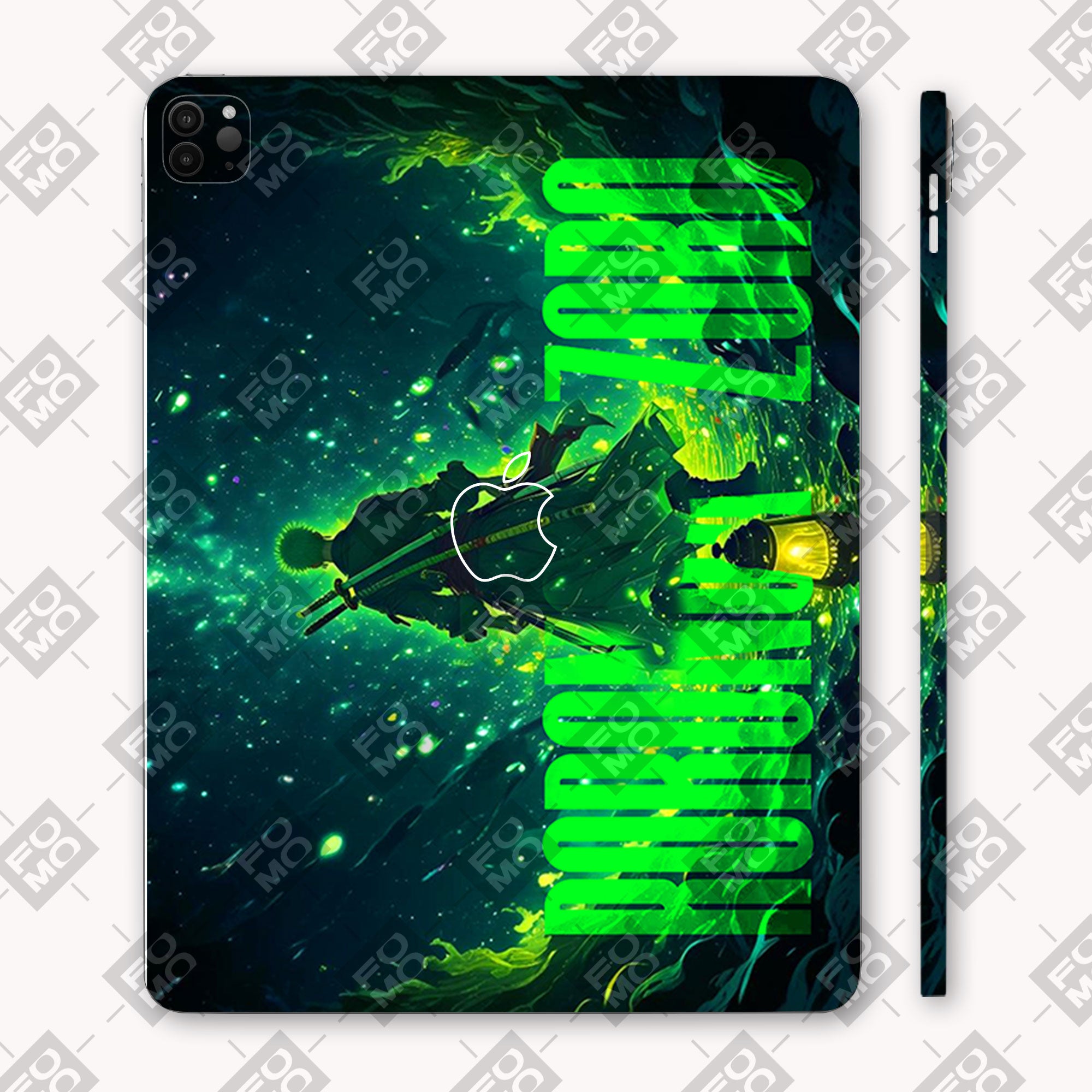 Apple iPad Pro 11 M1 2021 Roronoa Zoro Green Fury Anime Tablet Skins