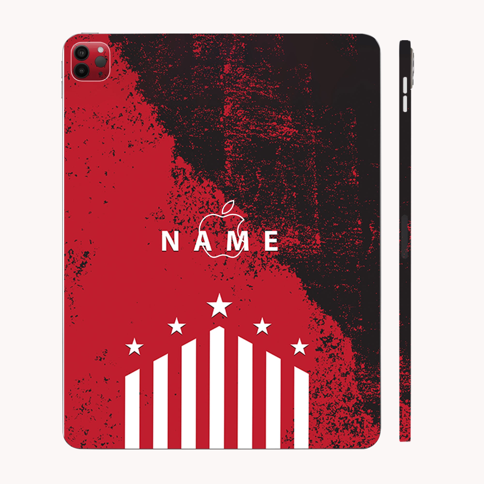 Apple iPad Pro 11 M1 2021 Captain Red with Name Tablet Skins