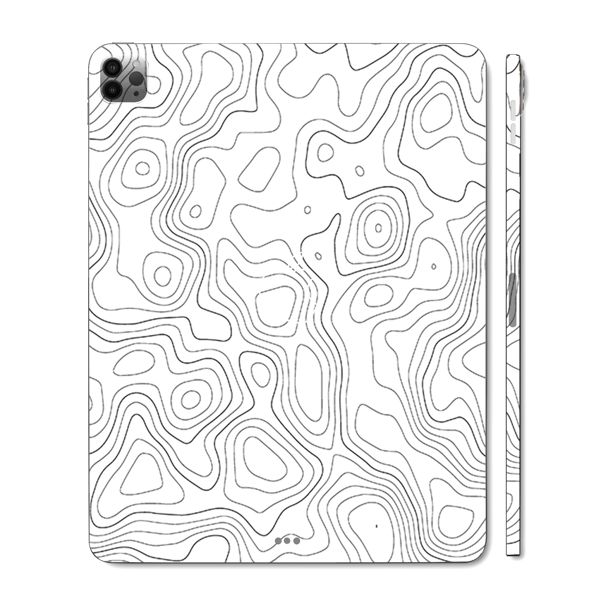 Apple iPad Pro 11 M1 2021 White Contour Design Tablet Skins