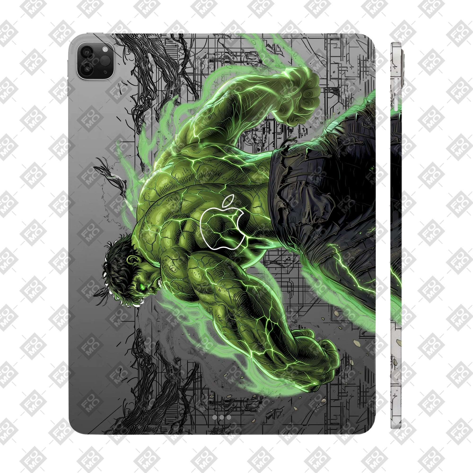 Apple iPad Pro 11 M1 2021 Transparent Hulk Smash Tablet Skin