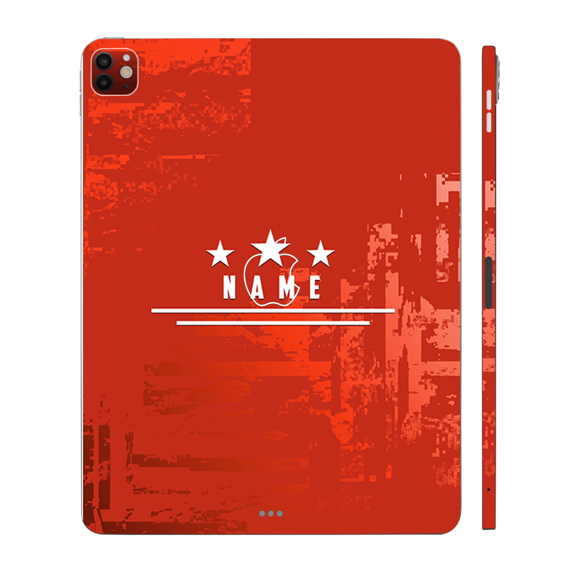 Apple iPad Pro 11 M4 2024 Star Red with Name Tablet Skins