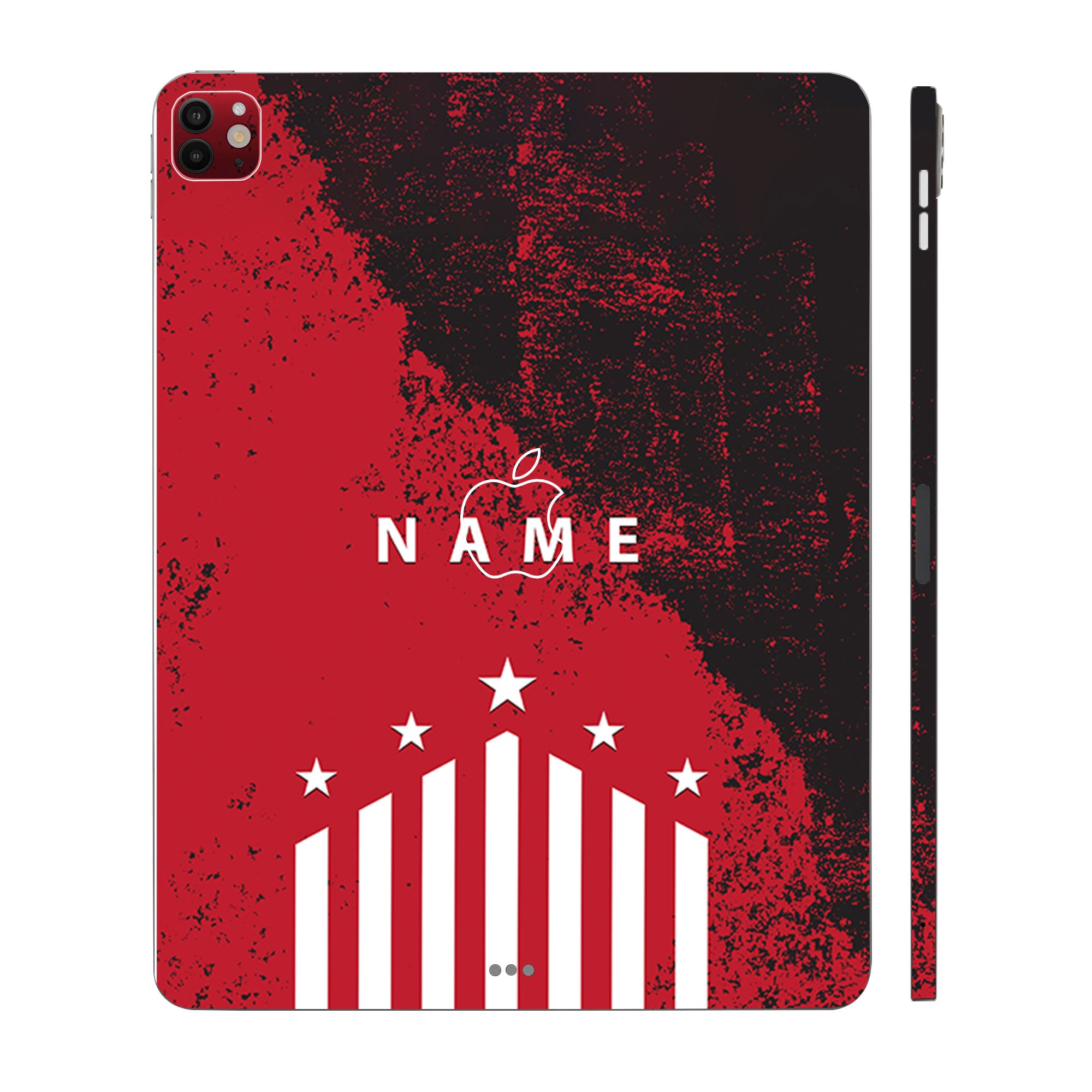 Apple iPad Pro 11 M4 2024 Captain Red with Name Tablet Skins