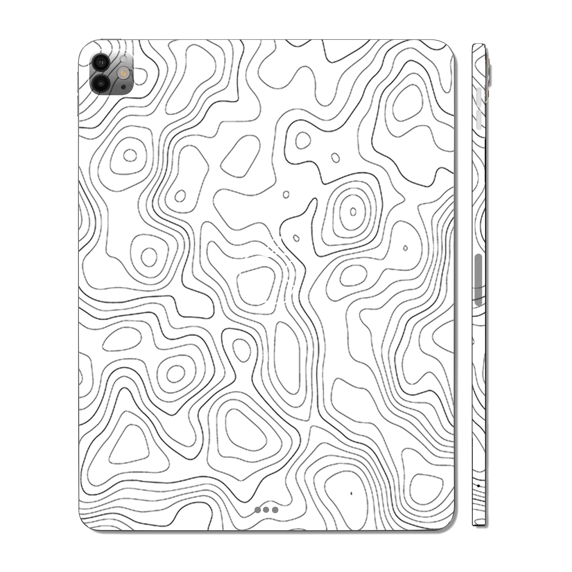 Apple iPad Pro 11 M4 2024 White Contour Design Tablet Skins