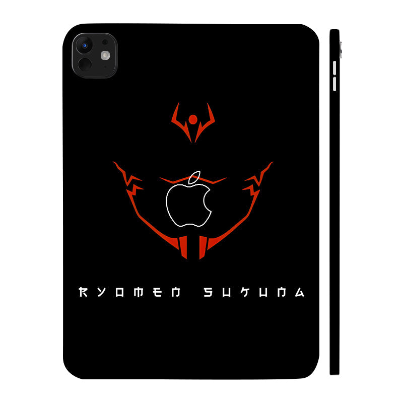 Apple iPad Pro 11 M5 2025 Sukuna's Curse Mark in Red Anime Tablet Skins